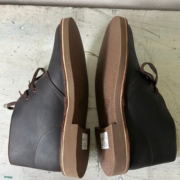 New Clarks Bushacre 2 Chukka Desert leather Boots dark brown preppy bohemian 7 - Picture 8 of 12